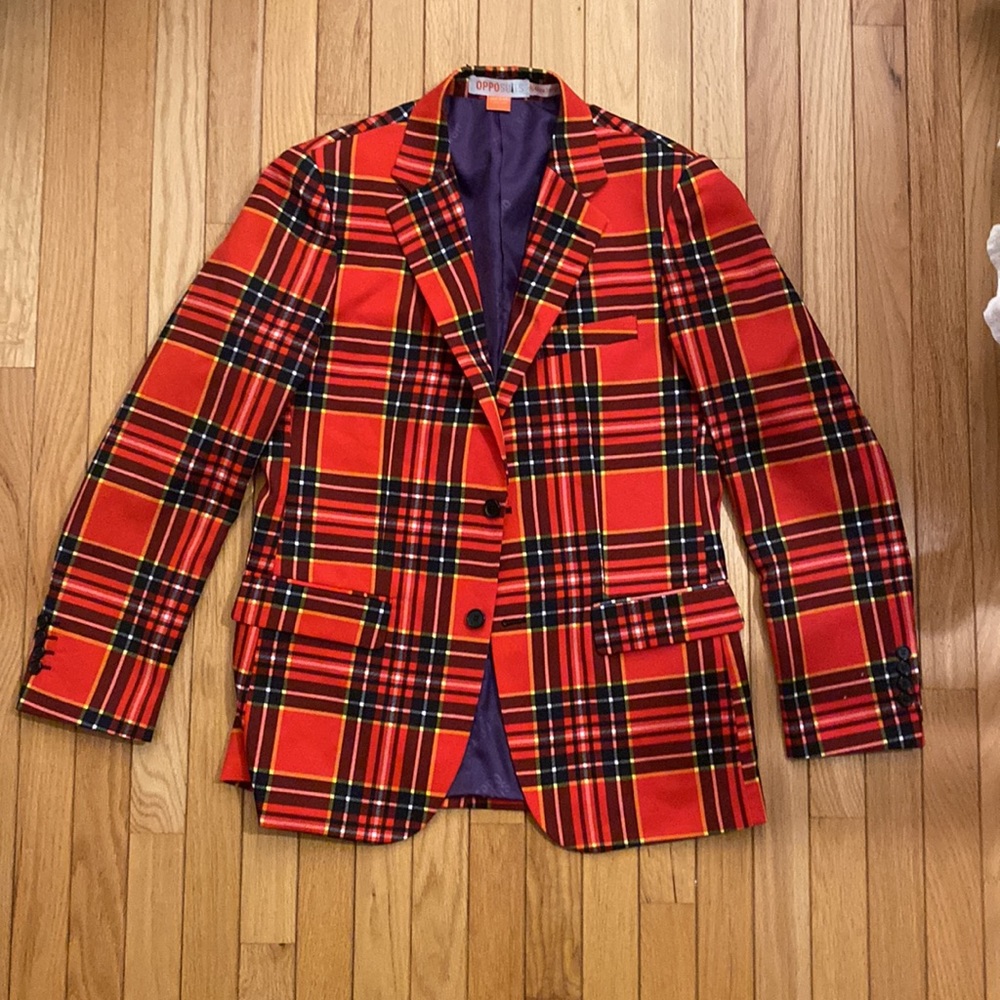 OppoSuits Red Plaid Suit Jacket